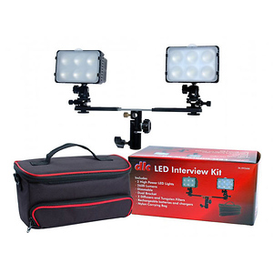 LED 2-Light Interview Kit with Case