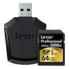 64GB Professional 2000x UHS-II SDXC Memory Card with Reader Thumbnail 0