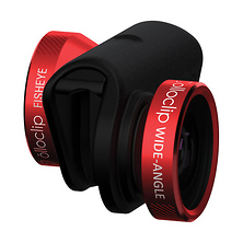 4-in-1 Photo Lens for iPhone 6/6 Plus (Red Lens with Black Clip) Image 0