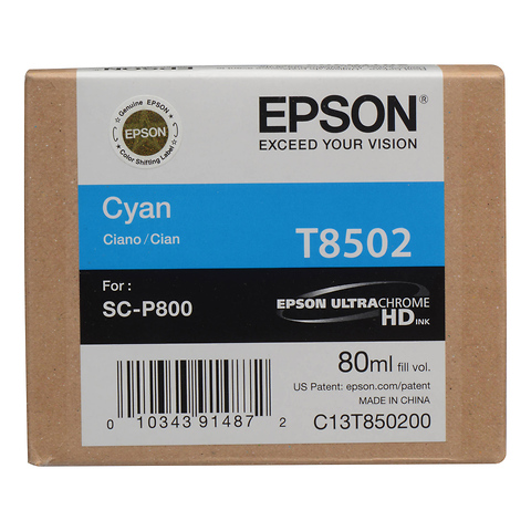 T850 UltraChrome HD Cyan Ink Cartridge (80 ml) Image 0