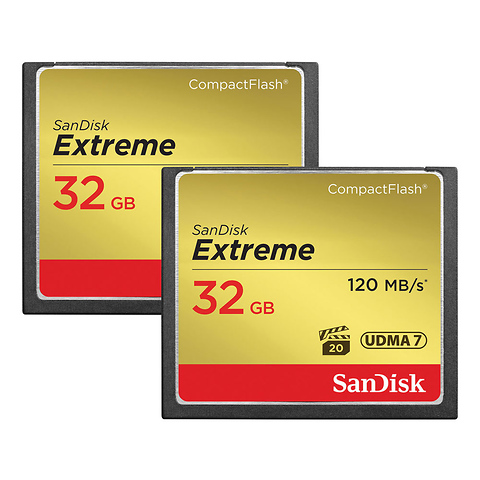 32 GB Extreme CompactFlash Memory Card (2-Pack) - FREE GIFT with Qualifying Purchase Image 0