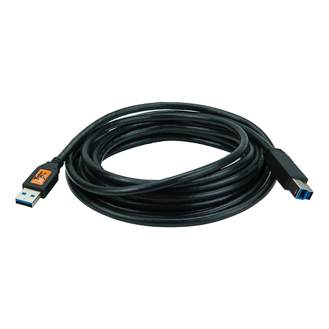 TetherPro SuperSpeed USB 3.0 Male A to Male B Cable - 15 ft. (Black) Image 0