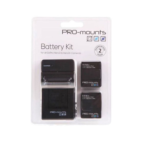 Battery Charger Kit for GoPro Hero3 & Hero3+ Image 0