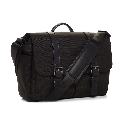 The Nylon Brixton Camera and Laptop Messenger Bag (Black) Image 0