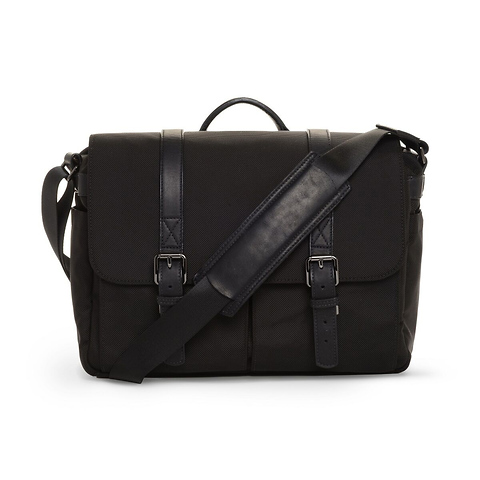 The Nylon Brixton Camera and Laptop Messenger Bag (Black) Image 1