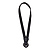 Leather Camera Wrist Strap with Ring Tethering (Black)