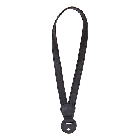 Leather Camera Wrist Strap with Ring Tethering (Black) Image 1
