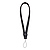 Leather Camera Wrist Strap with Cord Tethering (Black/White Stitching)