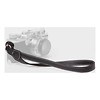 Leather Camera Wrist Strap with Ring Tethering (Black/White Stitching) Thumbnail 2