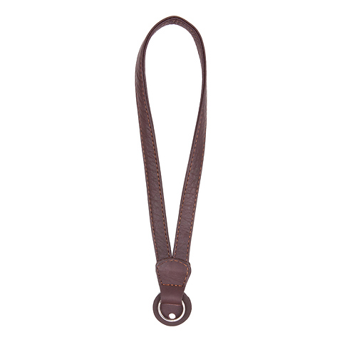 Leather Camera Wrist Strap with Ring Tethering (Brown) Image 0