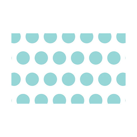 53 in. x 18 ft. Printed Background Paper (Aqua Polka Dots) Image 0