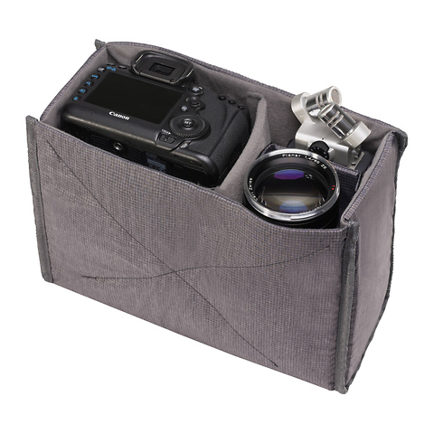 Cooper Luxury Canvas 13 DSLR Camera Bag with Leather Accents (Gray) Image 5