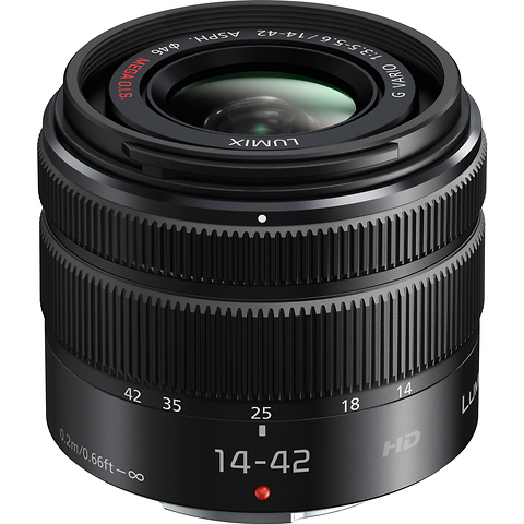 Lumix G Vario 14-42mm f/3.5-5.6 II ASPH. MEGA O.I.S. Lens (Black) Image 0