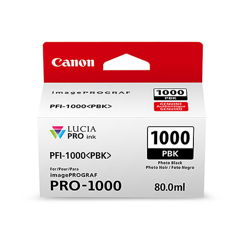 PFI-1000 PBK LUCIA PRO Photo Black Ink Tank (80ml) Image 2