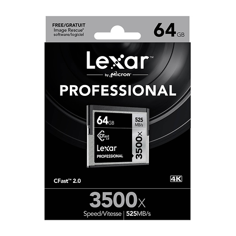 64GB Professional 3500x CFast 2.0 Memory Card Image 1