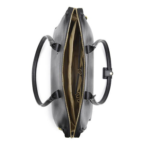 The Madison Camera and Laptop Leather Bag (Black) Image 3