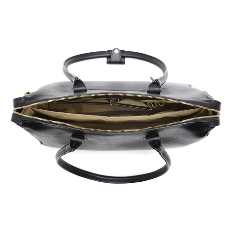 The Madison Camera and Laptop Leather Bag (Black) Image 4