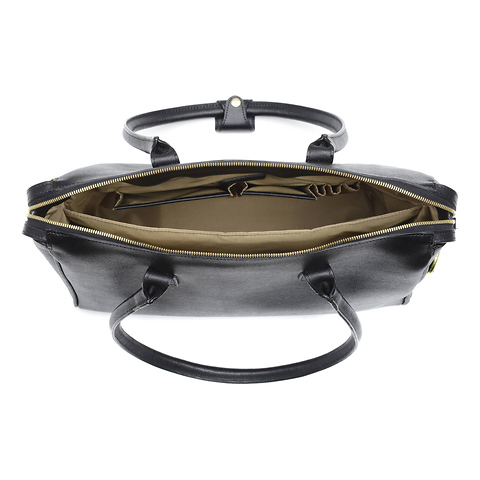 The Madison Camera and Laptop Leather Bag (Black) Image 5