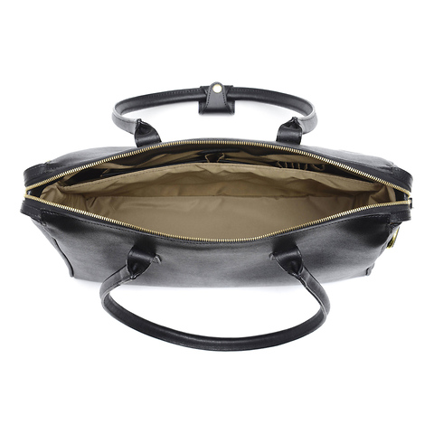 The Madison Camera and Laptop Leather Bag (Black) Image 2