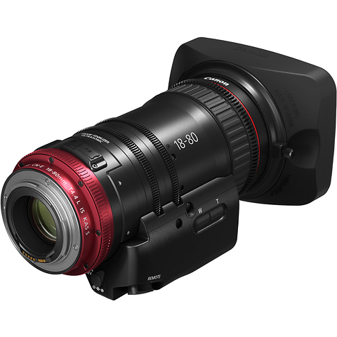 CN-E 18-80mm T4.4 COMPACT-SERVO Cinema Zoom Lens (EF Mount) with ZSG-C10 Zoom Grip Image 2