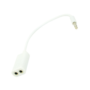 4 Conductor 3.5mm Male to 2 3.5mm Stereo Female Adapter