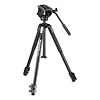 MT190X3 3-Section Aluminum Tripod with MVH500AH Fluid Head Hybrid Kit Thumbnail 0