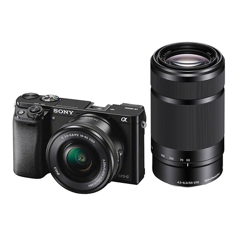 Alpha a6000 Mirrorless Digital Camera with 16-50mm and 55-210mm Lenses (Black) Image 0