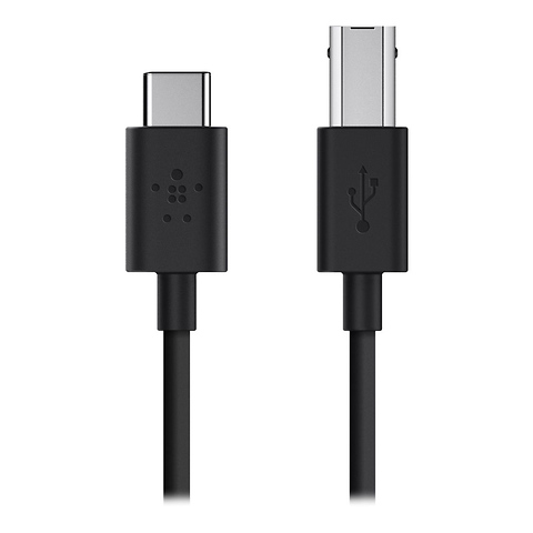 USB 2.0 Type-C to USB Type-B Charge Cable (6 ft. Black) Image 1