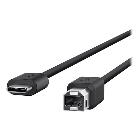 USB 2.0 Type-C to USB Type-B Charge Cable (6 ft. Black) Image 2