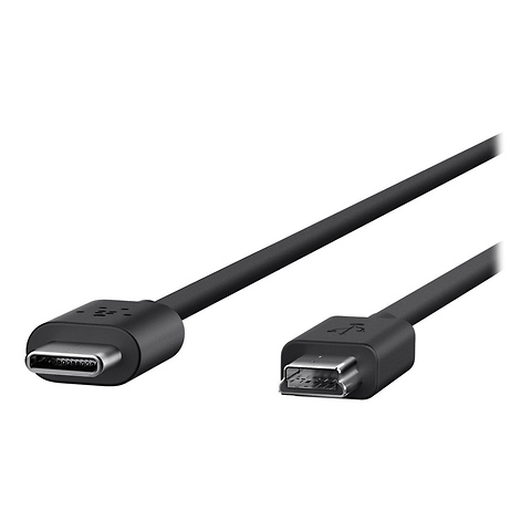 USB 2.0 Type-C to Mini-USB Type-B Charge Cable (6 ft. Black) Image 2