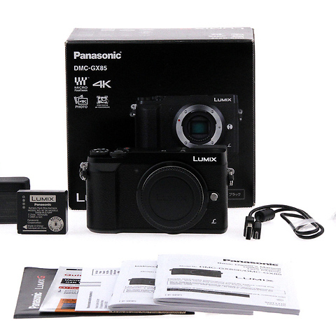 DMC-GX85 Mirrorless Micro 4/3s Camera Body - Black (Open Box) Image 3