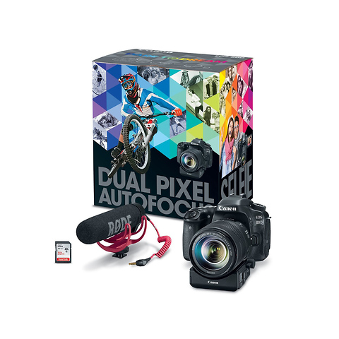 EOS 80D Digital SLR Camera with 18-135mm Lens Video Creator Kit Image 2