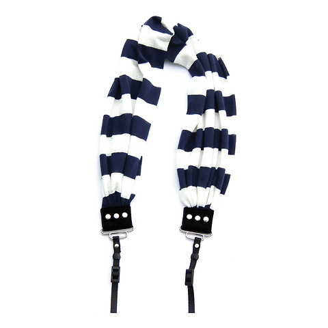 Scarf Camera Strap (Navy-Striped) Image 0