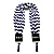 Scarf Camera Strap (Navy & White Chevron)