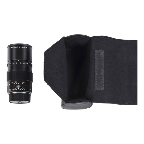 Donau Cowhide Leather Lenswrap (Large, Black) Image 1