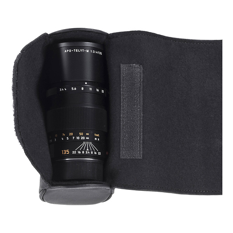Donau Cowhide Leather Lenswrap (Large, Black) Image 2