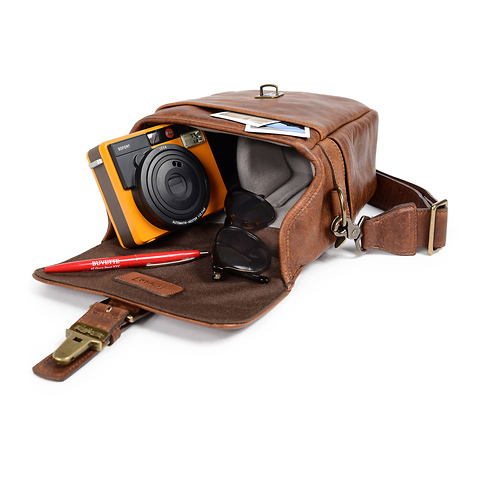Bond Street Leather Camera Bag (Antique Cognac) Image 6
