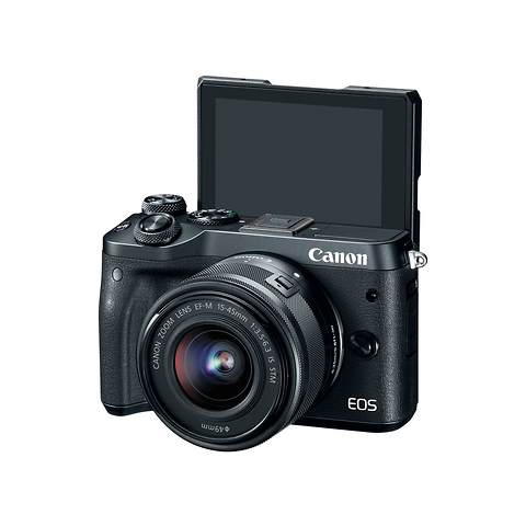 EOS M6 Mirrorless Digital Camera with 15-45mm Lens (Black) Image 3