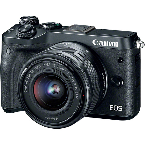 EOS M6 Mirrorless Digital Camera with 15-45mm Lens (Black) Image 0