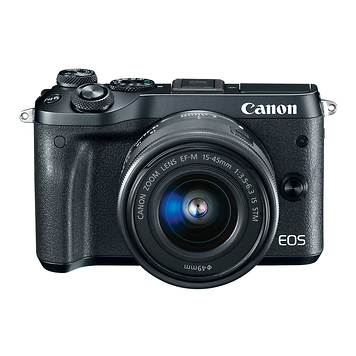 EOS M6 Mirrorless Digital Camera with 15-45mm Lens (Black)