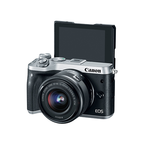EOS M6 Mirrorless Digital Camera with 15-45mm Lens (Silver) Image 3