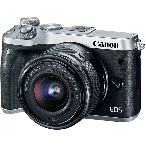 EOS M6 Mirrorless Digital Camera with 15-45mm Lens (Silver) Image 0