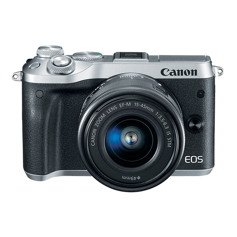 EOS M6 Mirrorless Digital Camera with 15-45mm Lens (Silver) Image 1