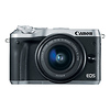 EOS M6 Mirrorless Digital Camera with 15-45mm Lens (Silver) Thumbnail 2