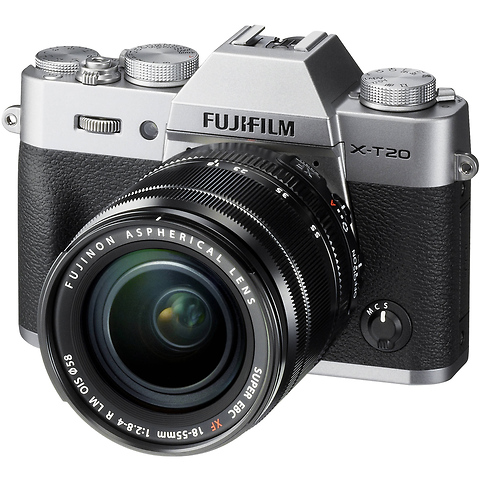 X-T20 Mirrorless Digital Camera with 18-55mm Lens (Silver) Image 1