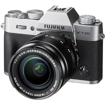 X-T20 Mirrorless Digital Camera with 18-55mm Lens (Silver)