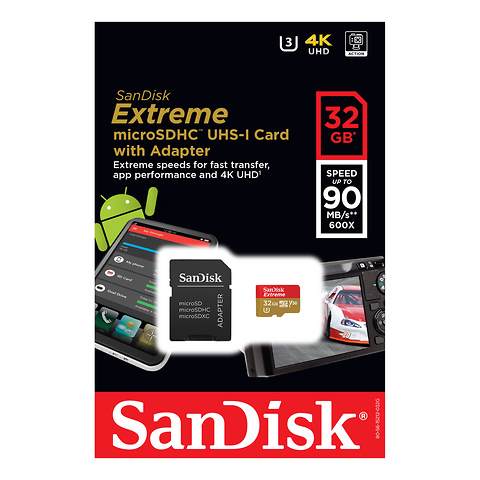 32GB Extreme UHS-I microSDXC Memory Card Image 1