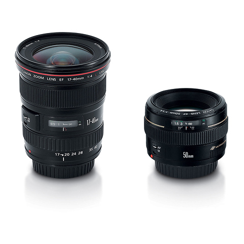 Advanced Two Lens Kit with 50mm f/1.4 and 17-40mm f/4L Lenses Image 1