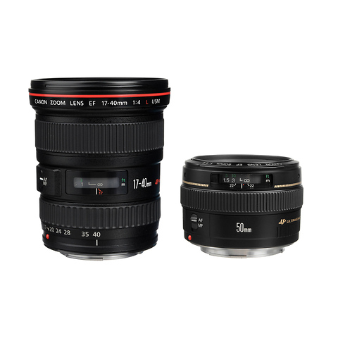 Advanced Two Lens Kit with 50mm f/1.4 and 17-40mm f/4L Lenses Image 2
