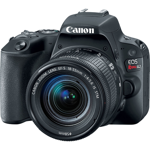 EOS Rebel SL2 Digital SLR with EF-S 18-55mm f/4-5.6 IS STM Lens (Black) Image 1